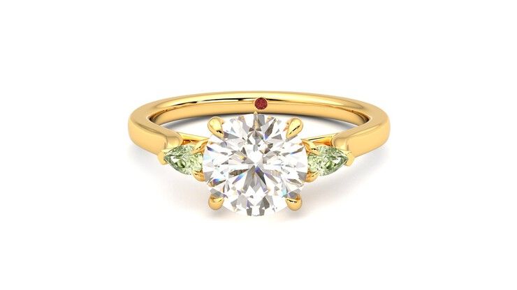 Taylor & Hart Faith Round Engagement Ring 360 degree image 29