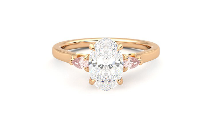 Taylor & Hart Faith Oval Engagement Ring 360 degree image 0