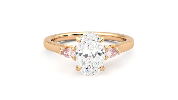 Taylor & Hart Faith Oval Engagement Ring 360 degree image 1