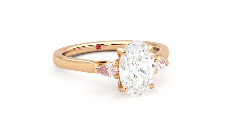 Taylor & Hart Faith Oval Engagement Ring 360 degree image 4