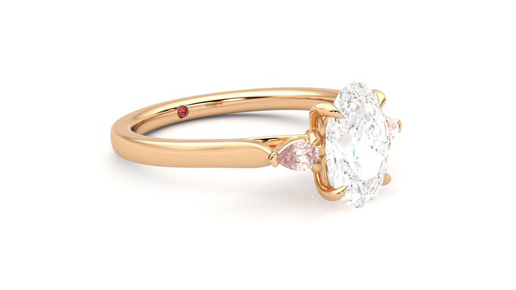 Taylor & Hart Faith Oval Engagement Ring 360 degree image 6