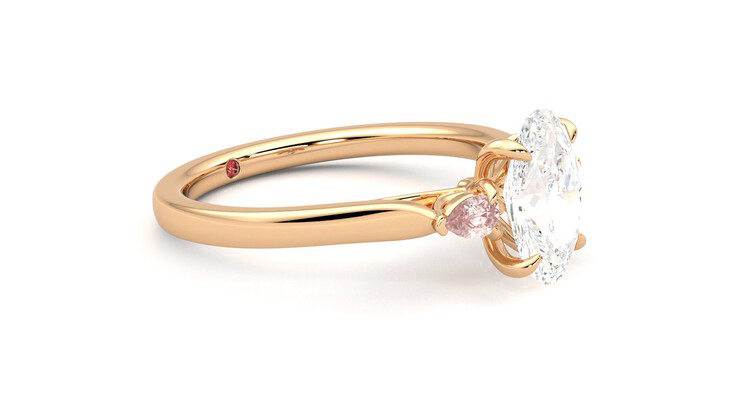 Taylor & Hart Faith Oval Engagement Ring 360 degree image 7
