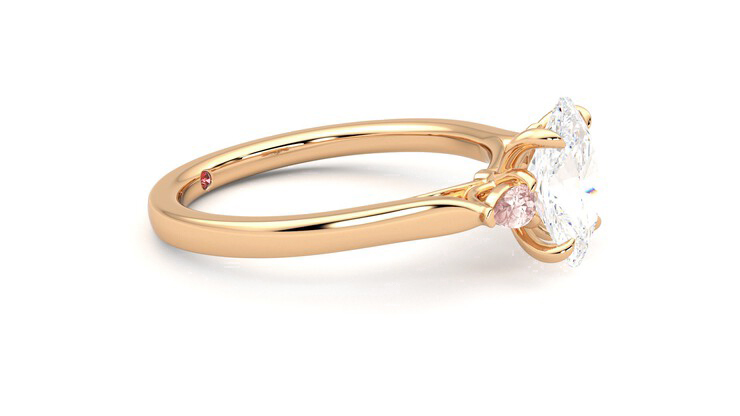 Taylor & Hart Faith Oval Engagement Ring 360 degree image 8