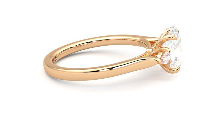 Taylor & Hart Faith Oval Engagement Ring 360 degree image 9