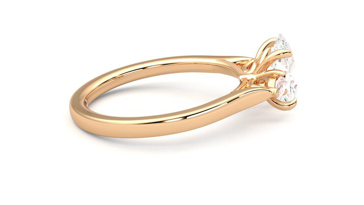 Taylor & Hart Faith Oval Engagement Ring 360 degree image 10