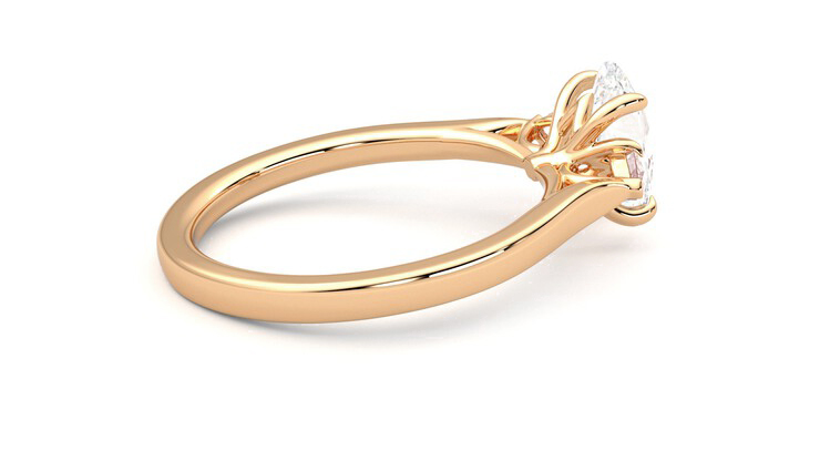 Taylor & Hart Faith Oval Engagement Ring 360 degree image 11