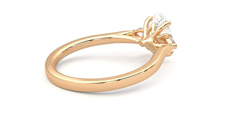 Taylor & Hart Faith Oval Engagement Ring 360 degree image 12