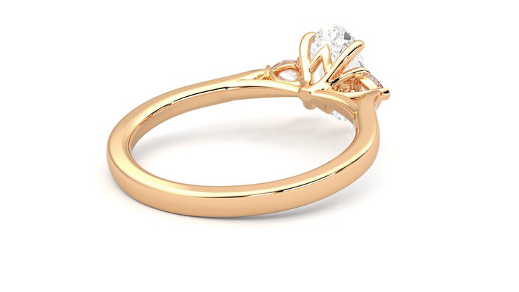Taylor & Hart Faith Oval Engagement Ring 360 degree image 13