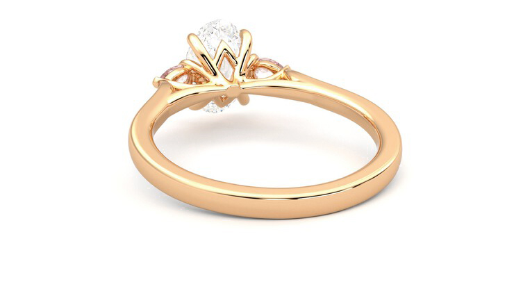 Taylor & Hart Faith Oval Engagement Ring 360 degree image 16