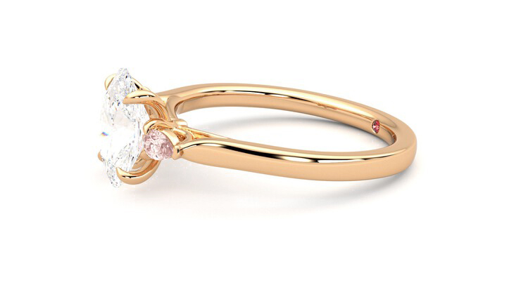 Taylor & Hart Faith Oval Engagement Ring 360 degree image 22