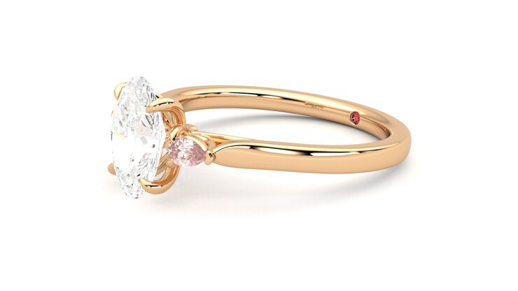 Taylor & Hart Faith Oval Engagement Ring 360 degree image 23