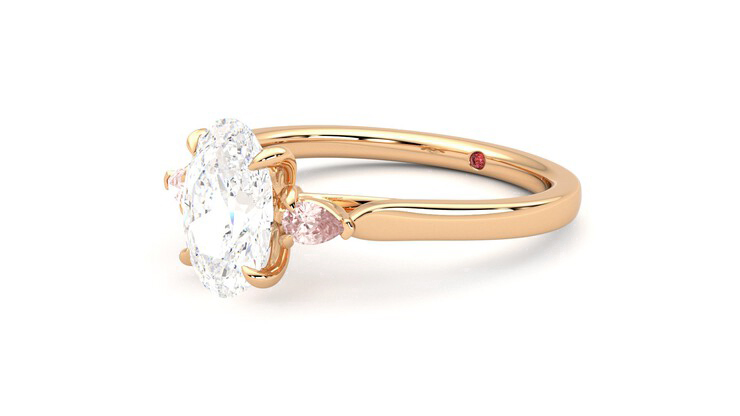 Taylor & Hart Faith Oval Engagement Ring 360 degree image 24