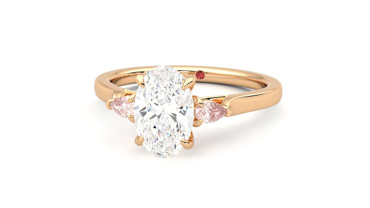 Taylor & Hart Faith Oval Engagement Ring 360 degree image 27
