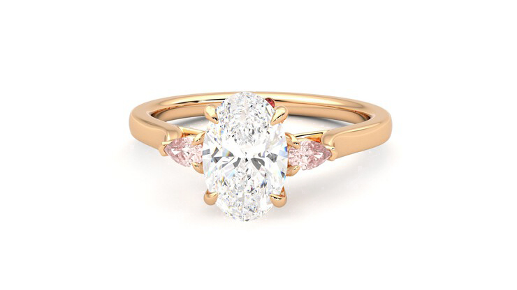 Taylor & Hart Faith Oval Engagement Ring 360 degree image 28