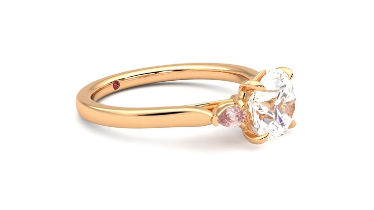 Taylor & Hart Faith Round Engagement Ring 360 degree image 7