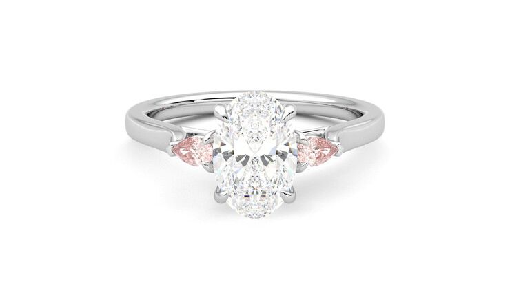 Taylor & Hart Faith Oval Engagement Ring 360 degree image 0