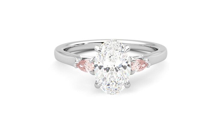 Taylor & Hart Faith Oval Engagement Ring 360 degree image 1