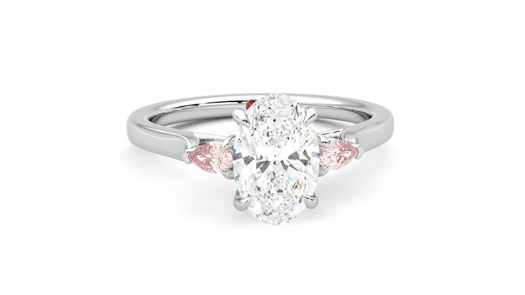 Taylor & Hart Faith Oval Engagement Ring 360 degree image 2