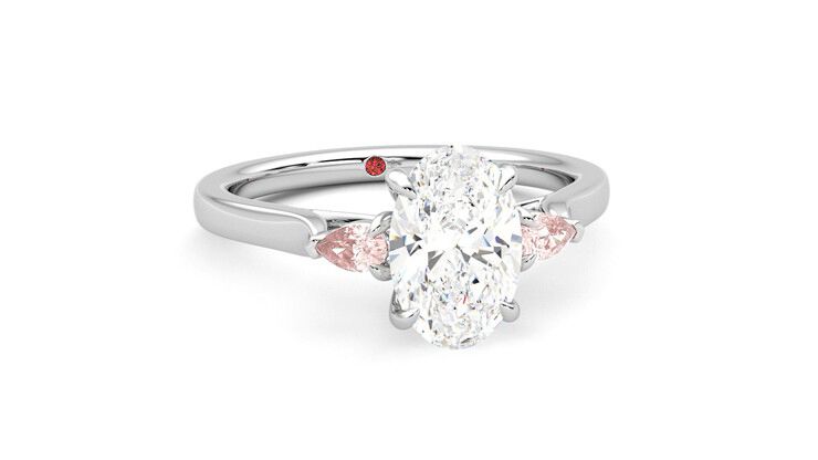 Taylor & Hart Faith Oval Engagement Ring 360 degree image 3