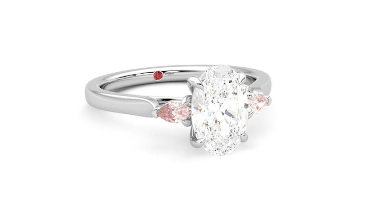 Taylor & Hart Faith Oval Engagement Ring 360 degree image 4