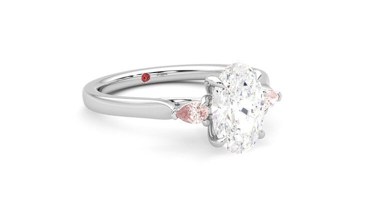 Taylor & Hart Faith Oval Engagement Ring 360 degree image 5