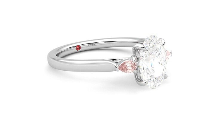 Taylor & Hart Faith Oval Engagement Ring 360 degree image 6