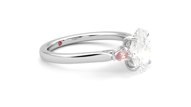 Taylor & Hart Faith Oval Engagement Ring 360 degree image 7