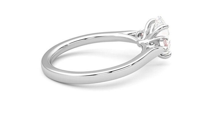 Taylor & Hart Faith Oval Engagement Ring 360 degree image 11