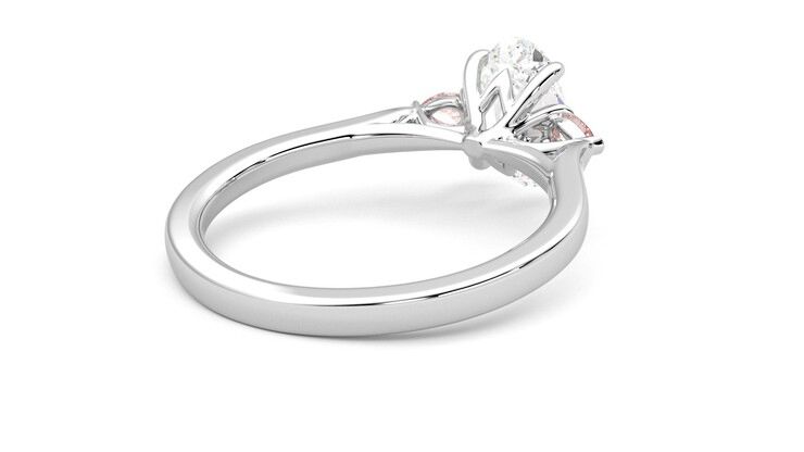 Taylor & Hart Faith Oval Engagement Ring 360 degree image 13