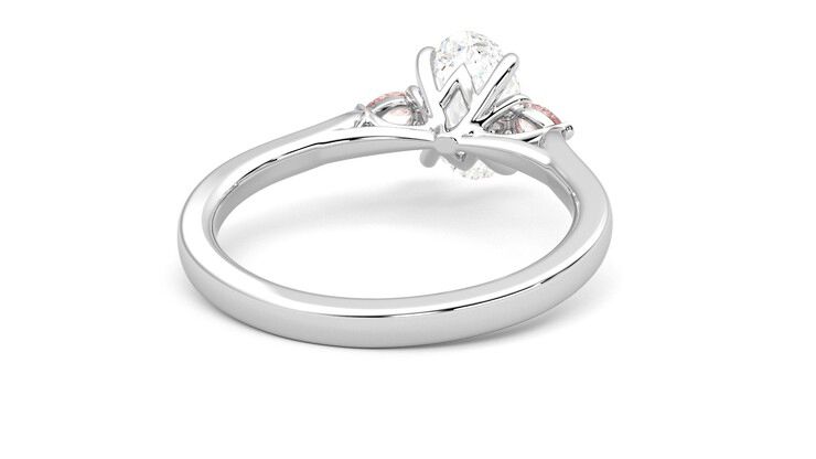 Taylor & Hart Faith Oval Engagement Ring 360 degree image 14