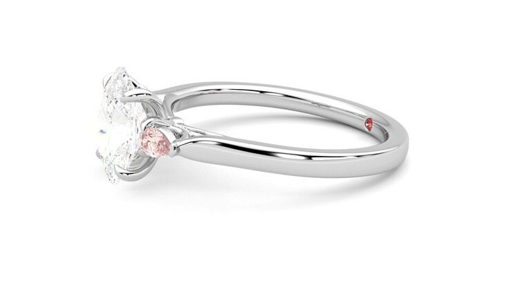 Taylor & Hart Faith Oval Engagement Ring 360 degree image 22