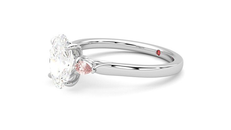 Taylor & Hart Faith Oval Engagement Ring 360 degree image 23