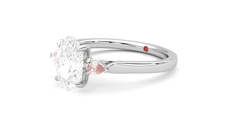 Taylor & Hart Faith Oval Engagement Ring 360 degree image 24