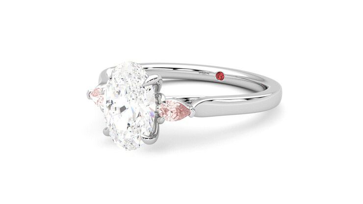 Taylor & Hart Faith Oval Engagement Ring 360 degree image 25