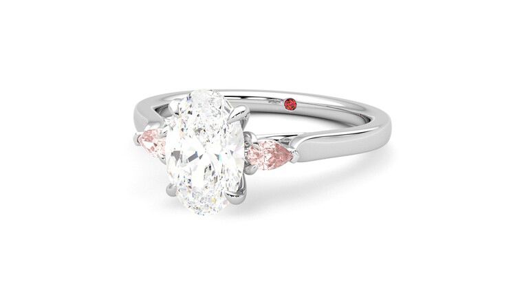 Taylor & Hart Faith Oval Engagement Ring 360 degree image 26