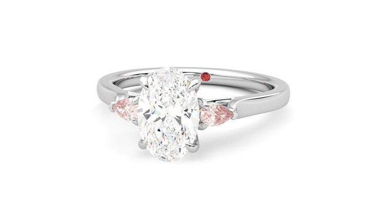 Taylor & Hart Faith Oval Engagement Ring 360 degree image 27