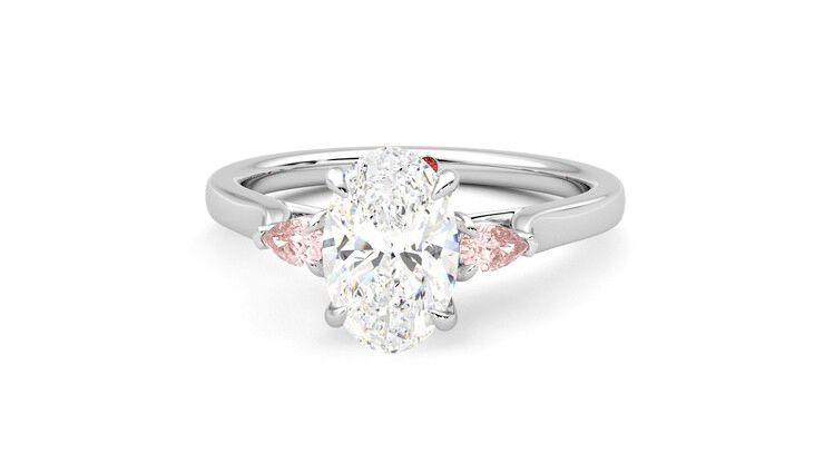 Taylor & Hart Faith Oval Engagement Ring 360 degree image 28