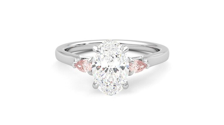 Taylor & Hart Faith Oval Engagement Ring 360 degree image 29