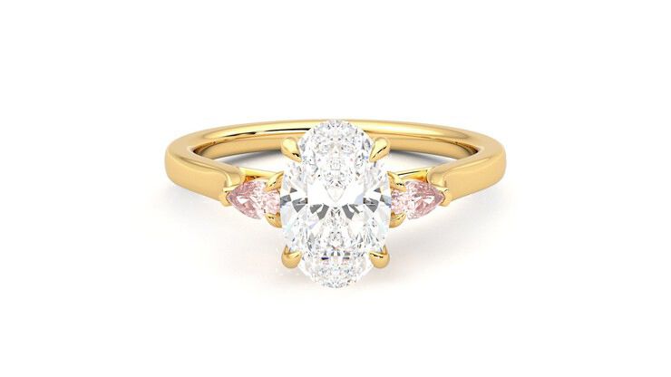Taylor & Hart Faith Oval Engagement Ring 360 degree image 0