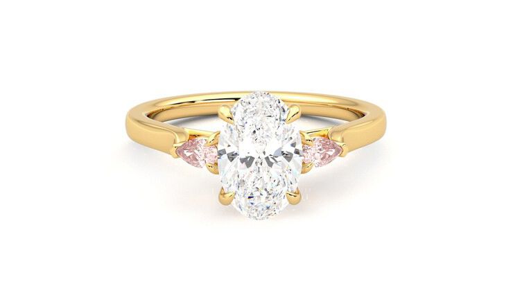 Taylor & Hart Faith Oval Engagement Ring 360 degree image 1