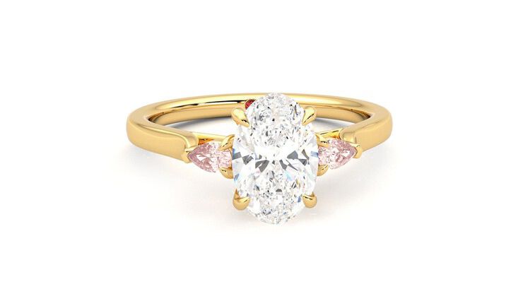 Taylor & Hart Faith Oval Engagement Ring 360 degree image 2