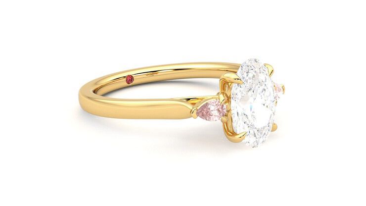 Taylor & Hart Faith Oval Engagement Ring 360 degree image 6