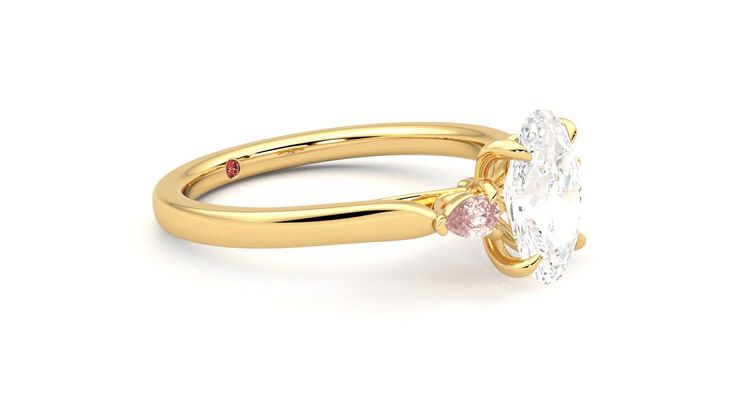 Taylor & Hart Faith Oval Engagement Ring 360 degree image 7