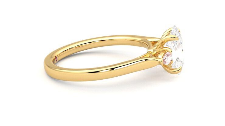 Taylor & Hart Faith Oval Engagement Ring 360 degree image 9