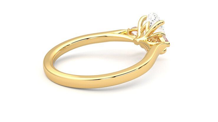 Taylor & Hart Faith Oval Engagement Ring 360 degree image 12