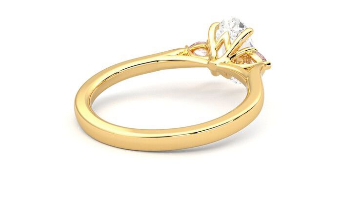 Taylor & Hart Faith Oval Engagement Ring 360 degree image 13