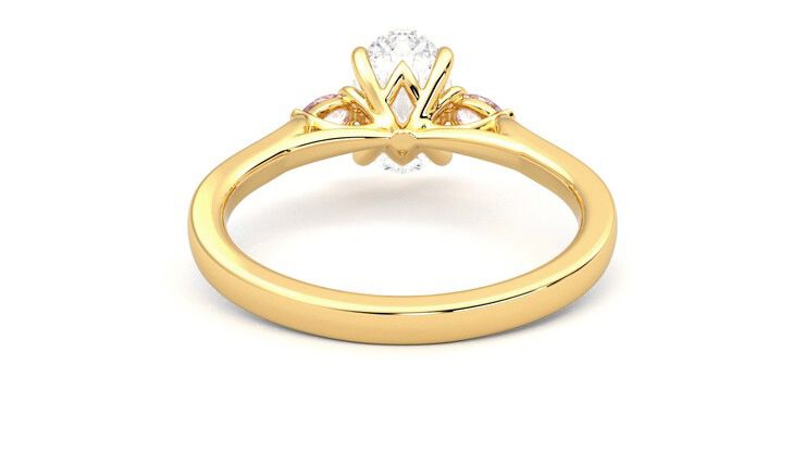 Taylor & Hart Faith Oval Engagement Ring 360 degree image 15
