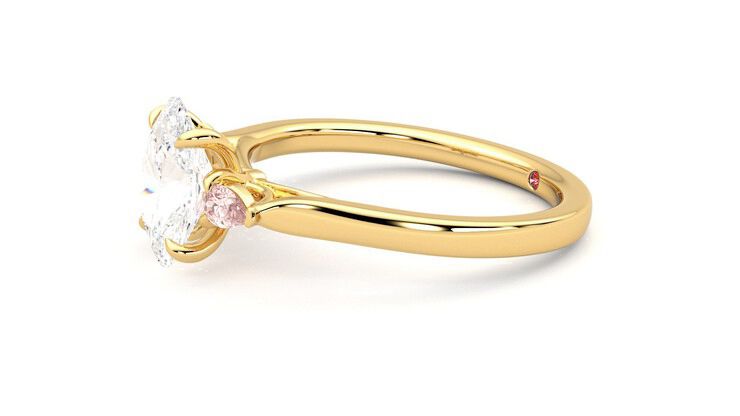 Taylor & Hart Faith Oval Engagement Ring 360 degree image 22