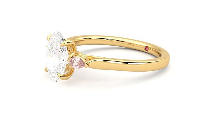 Taylor & Hart Faith Oval Engagement Ring 360 degree image 23