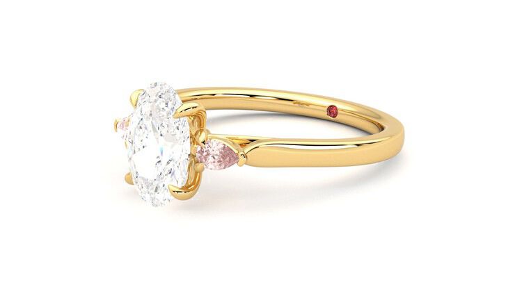 Taylor & Hart Faith Oval Engagement Ring 360 degree image 24